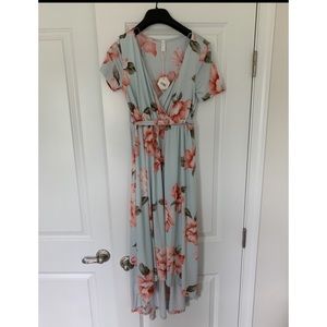 Pink blush maternity dress